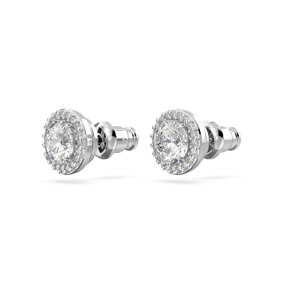 Swarovski Constella Pavé Stud Earrings - White, Rhodium Plated