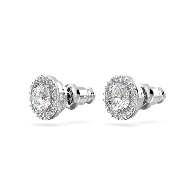 Swarovski Constella Pavé Stud Earrings - White, Rhodium Plated