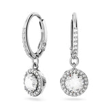 Swarovski Constella Drop Earrings - White, Rhodium Plated