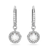 Swarovski Constella Drop Earrings - White, Rhodium Plated