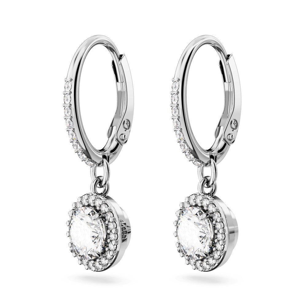 Swarovski Constella Drop Earrings - White, Rhodium Plated