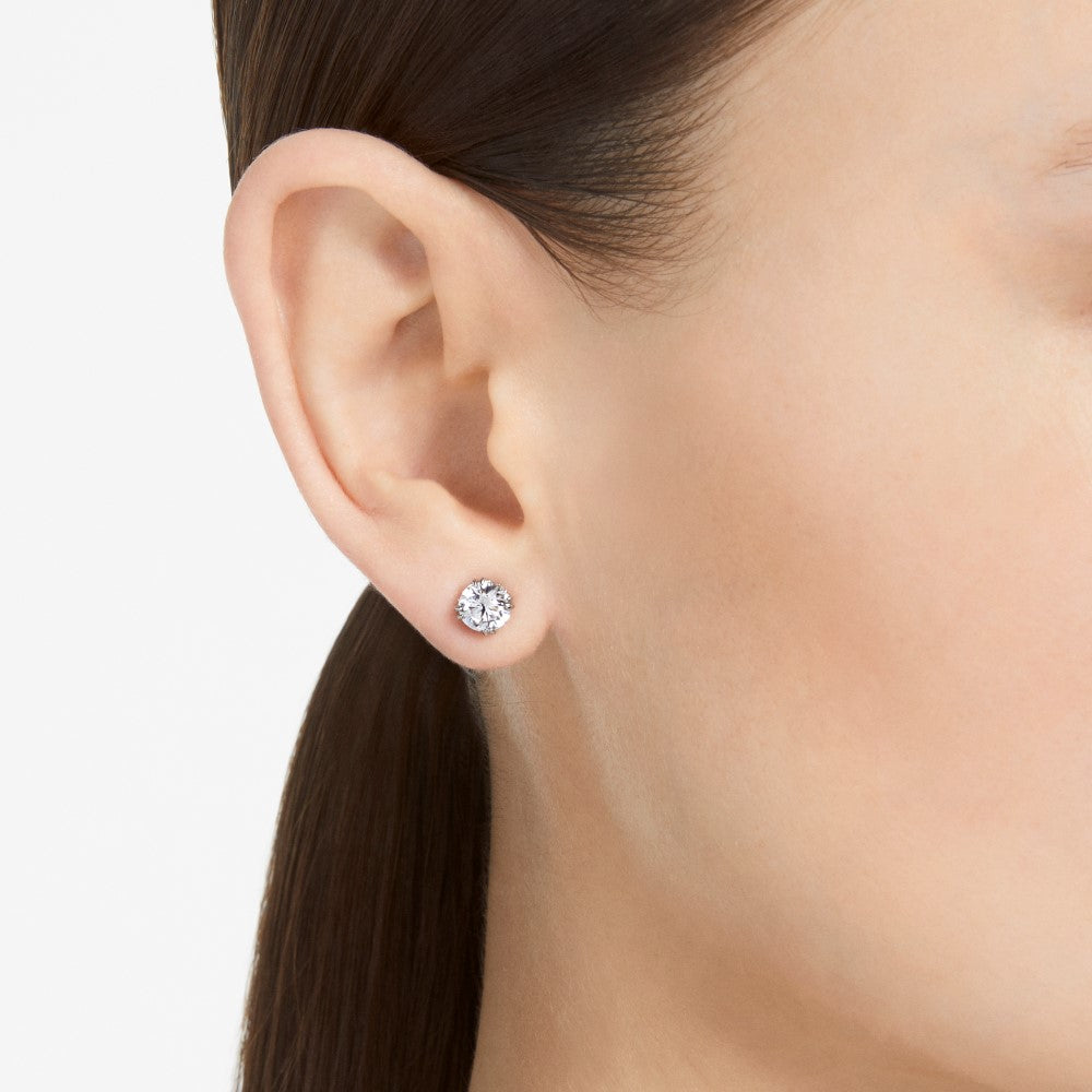 Swarovski Constella Stud Earrings - White, Rhodium Plated