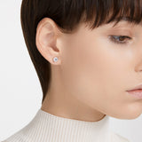 Swarovski Constella Stud Earrings - White,  Rose Gold-Tone Plated