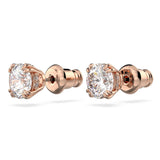 Swarovski Constella Stud Earrings - White,  Rose Gold-Tone Plated