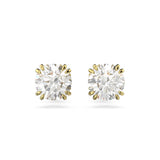 Swarovski Constella Stud Earrings - White, Gold-Tone Plated