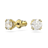 Swarovski Constella Stud Earrings - White, Gold-Tone Plated