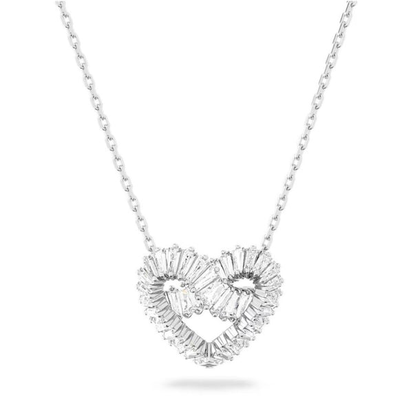 Swarovski Matrix Necklace - White, Rhodium Plated