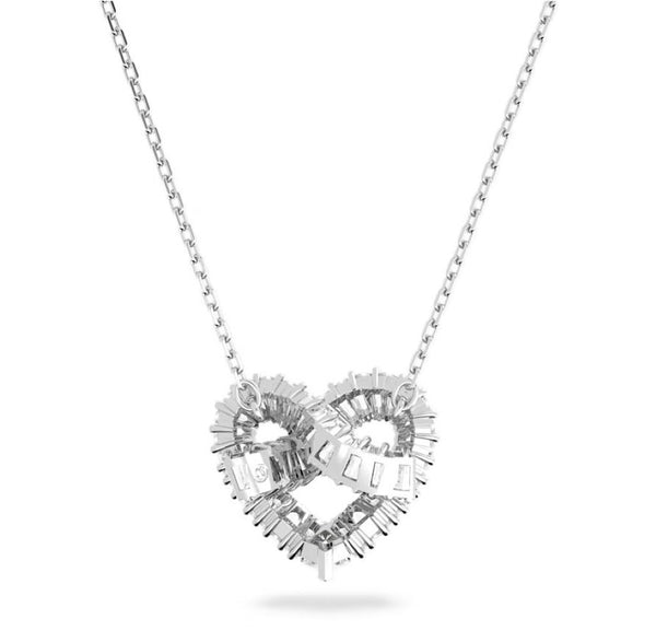 Swarovski Matrix Necklace - White, Rhodium Plated