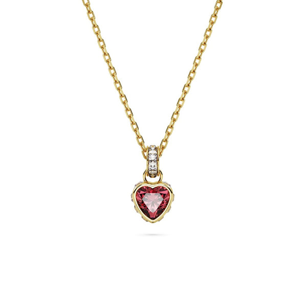 Swarovski Stilla Heart Necklace - Red, Gold-Tone Plated