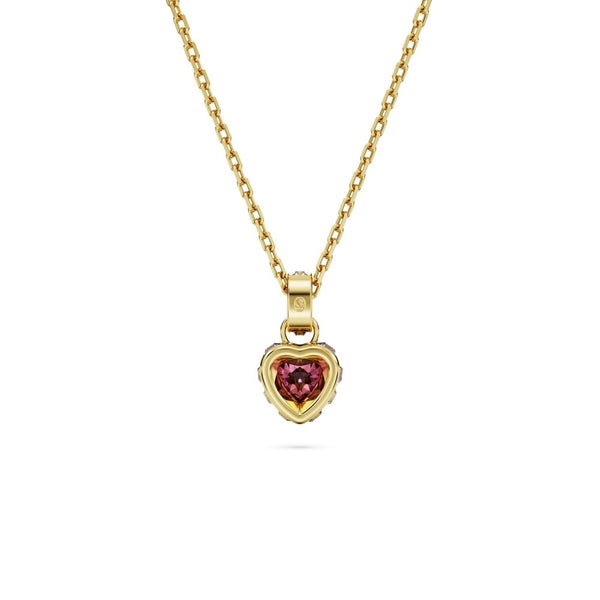 Swarovski Stilla Heart Necklace - Red, Gold-Tone Plated