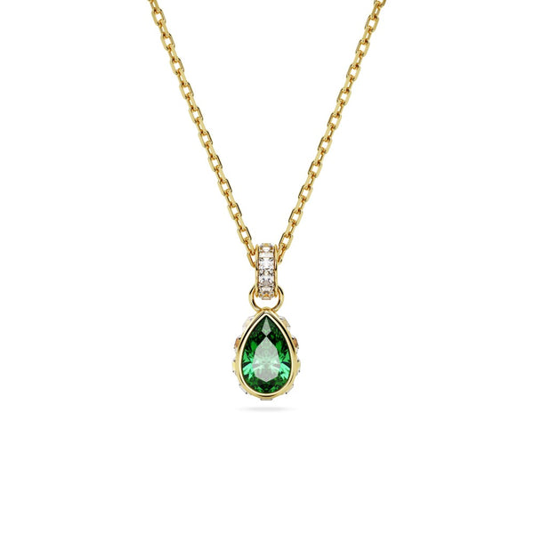 Swarovski Stilla Pear Necklace - Green, Gold-Tone Plated