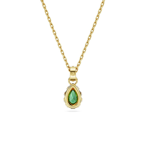 Swarovski Stilla Pear Necklace - Green, Gold-Tone Plated