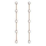 Swarovski Constella Drop Earrings - White, Rose Gold-Tone Plated