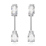 Swarovski Mesmera Bar Earrings - White, Rhodium Plated