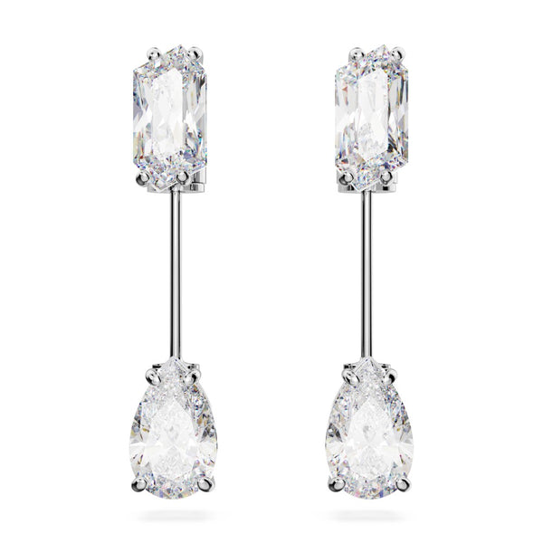 Swarovski Mesmera Bar Earrings - White, Rhodium Plated