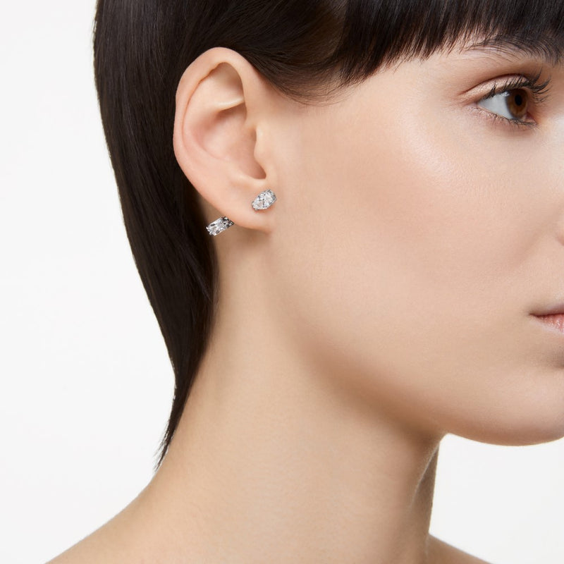 Swarovski Mesmera Bar Earrings - White, Rhodium Plated