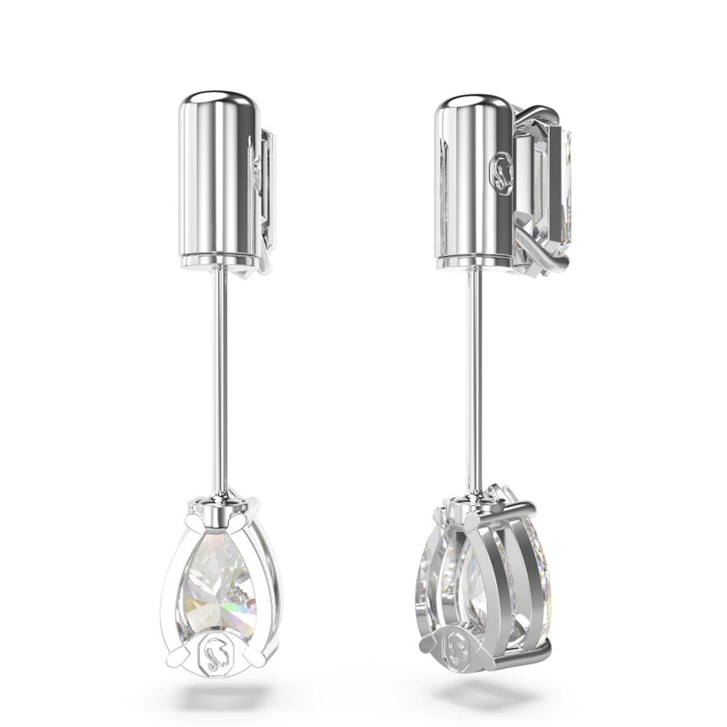 Swarovski Mesmera Bar Earrings - White, Rhodium Plated