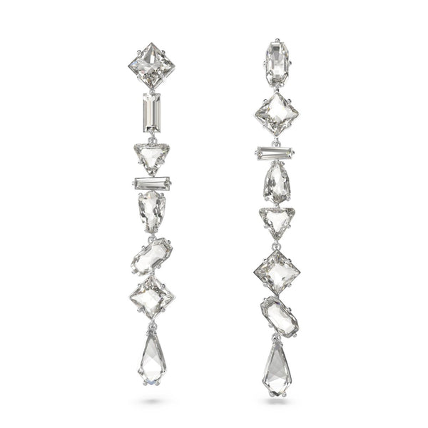 Swarovski Mesmera Drop Earrings - White, Rhodium Plated