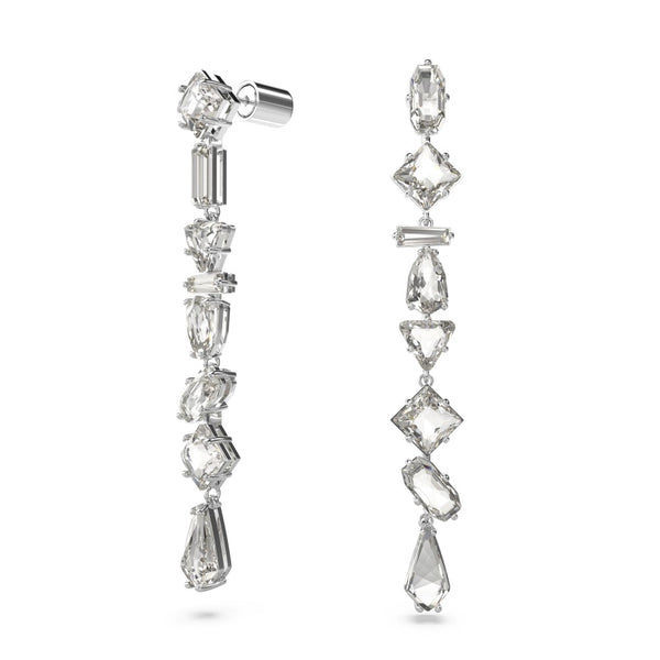 Swarovski Mesmera Drop Earrings - White, Rhodium Plated