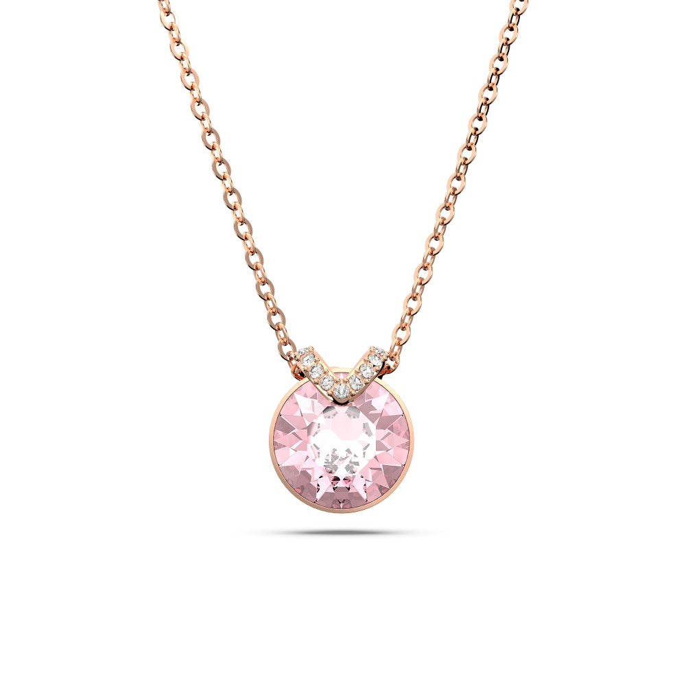 Swarovski Bella V Necklace - Pink, Rose Gold-Tone Plated