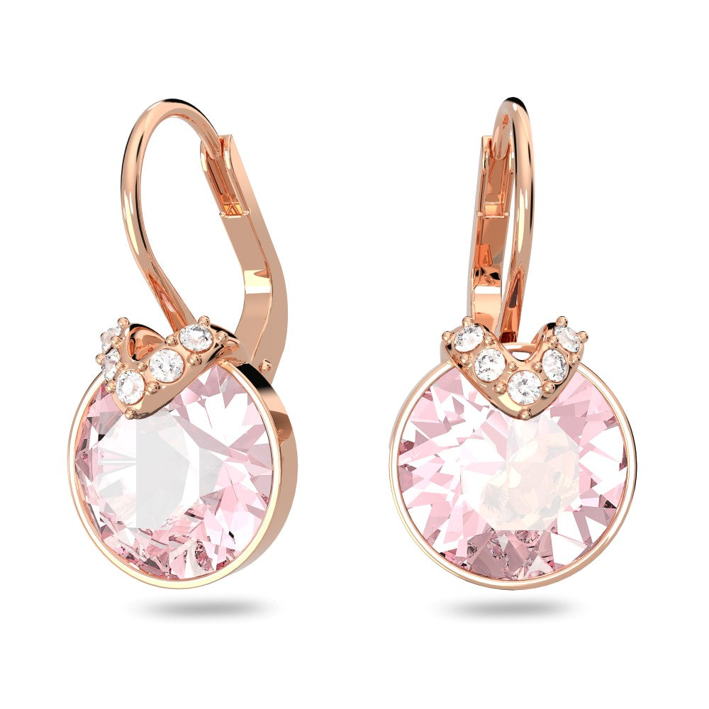 Swarovski Bella V Drop Earrings - Pink, Rose Gold-Tone Plated