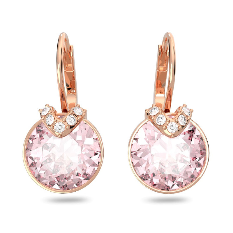 Swarovski Bella V Drop Earrings - Pink, Rose Gold-Tone Plated