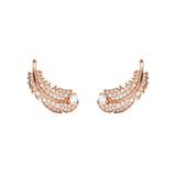 Swarovski Nice Stud Earrings - White, Rose Gold-Tone Plated