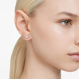 Swarovski Nice Stud Earrings - White, Rose Gold-Tone Plated