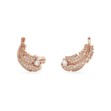 Swarovski Nice Stud Earrings - White, Rose Gold-Tone Plated
