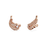 Swarovski Nice Stud Earrings - White, Rose Gold-Tone Plated