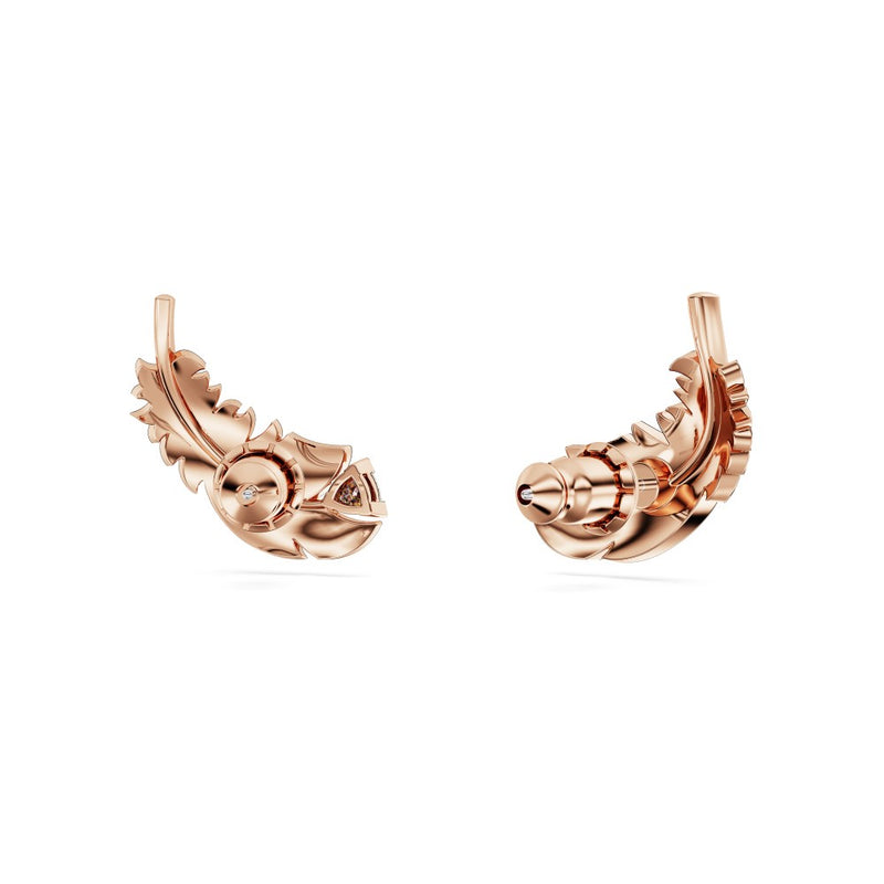 Swarovski Nice Stud Earrings - White, Rose Gold-Tone Plated