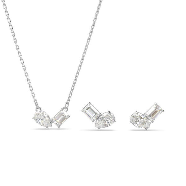 Swarovski Mesmera Toi et Moi Set - White, Rhodium Plated