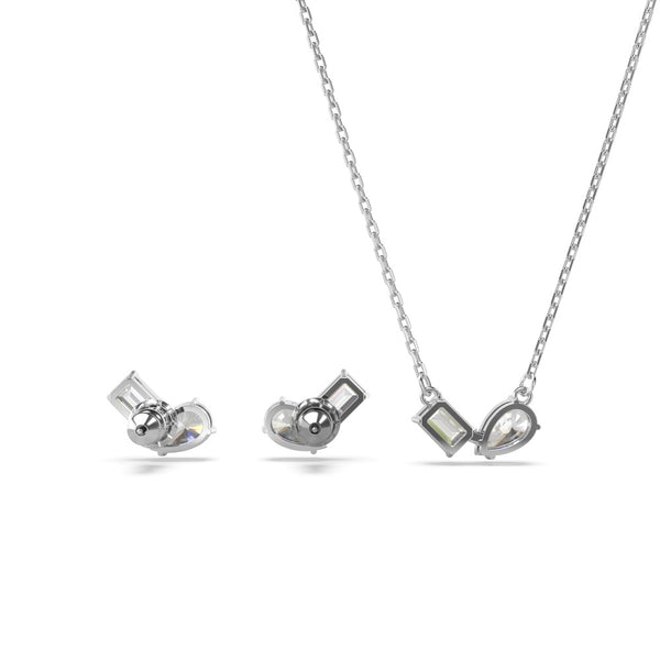 Swarovski Mesmera Toi et Moi Set - White, Rhodium Plated