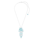 Swarovski Gema Pendant Necklace - Blue, Rhodium Plated