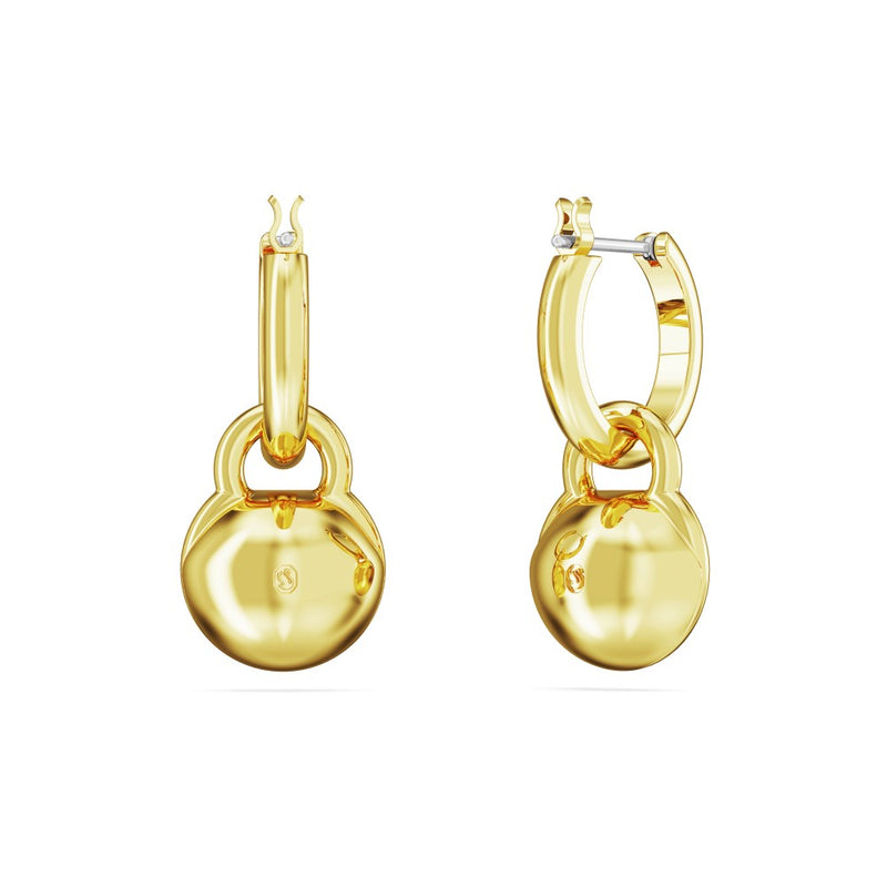 Swarovski Dextera Drop Earrings - White, Gold-Tone Plated