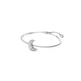 Swarovski Luna Bangle Bracelet - White, Rhodium Plated