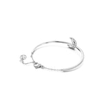 Swarovski Luna Bangle Bracelet - White, Rhodium Plated