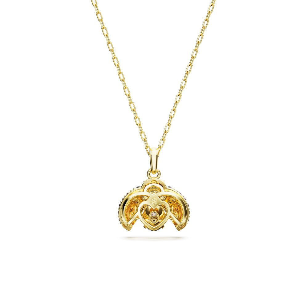 Swarovski Idyllia Ladybug Necklace - Red, Gold-Tone Plated