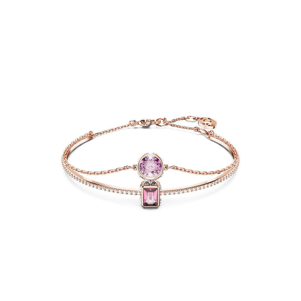 Swarovski Stilla Bangle Bracelet - Pink, Rose Gold-Tone Plated