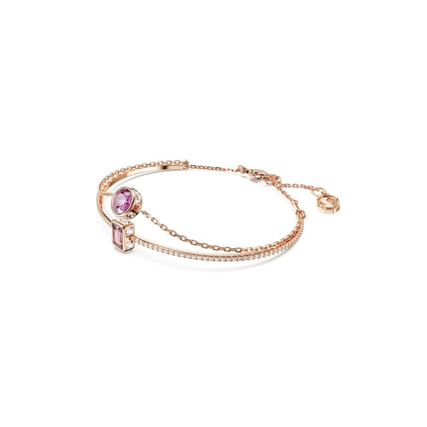 Swarovski Stilla Bangle Bracelet - Pink, Rose Gold-Tone Plated