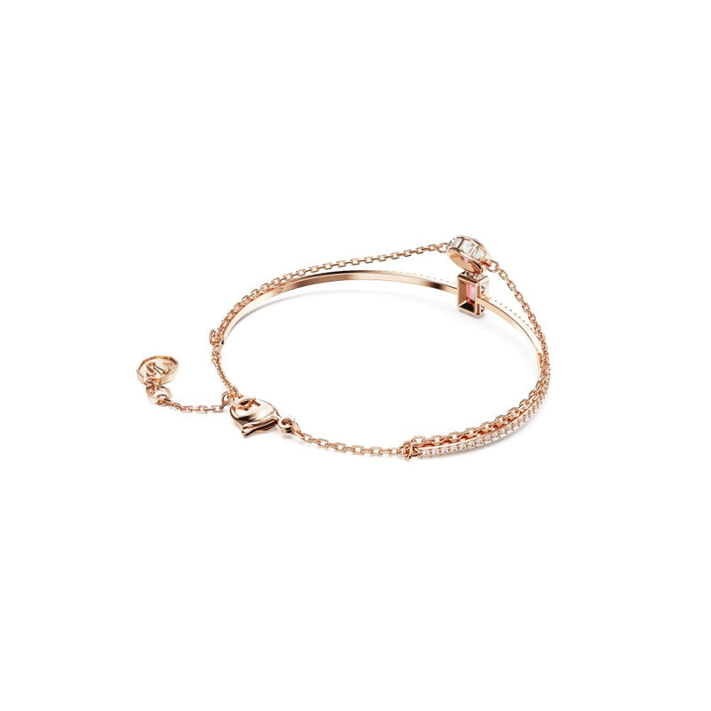 Swarovski Stilla Bangle Bracelet - Pink, Rose Gold-Tone Plated