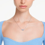 Swarovski Mesmera Necklace - Blue, Rhodium Plated