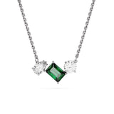 Swarovski Mesmera Necklace - Green, Rhodium Plated