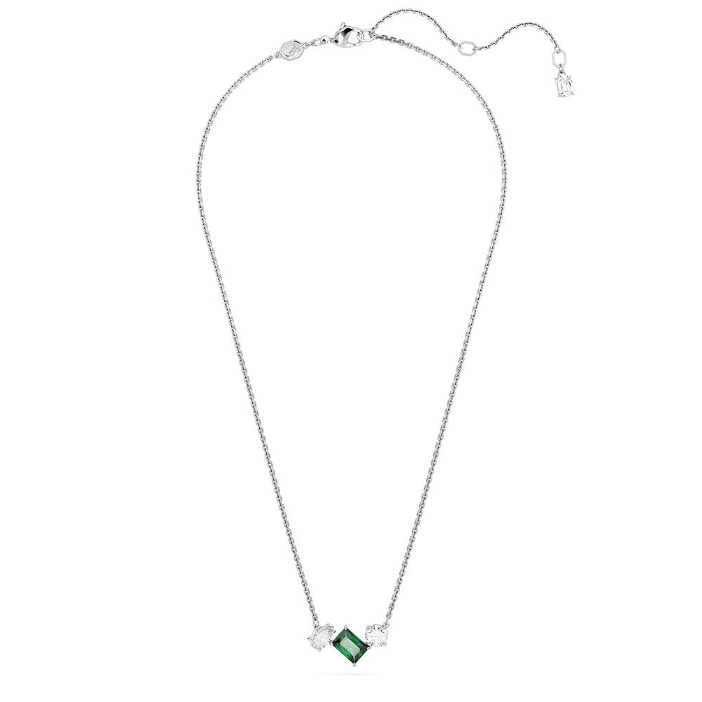 Swarovski Mesmera Necklace - Green, Rhodium Plated