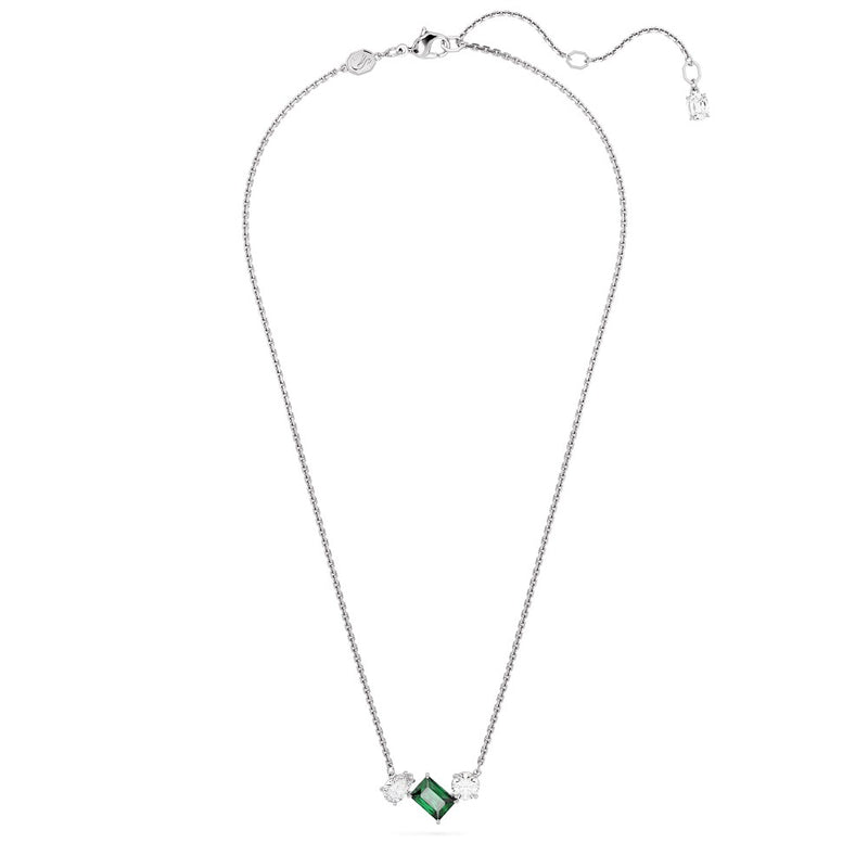 Swarovski Mesmera Necklace - Green, Rhodium Plated