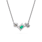 Swarovski Mesmera Necklace - Green, Rhodium Plated