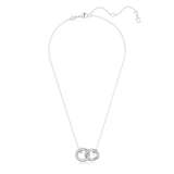 Swarovski Dextera Interlocked Loop Necklace - White, Rhodium Plated