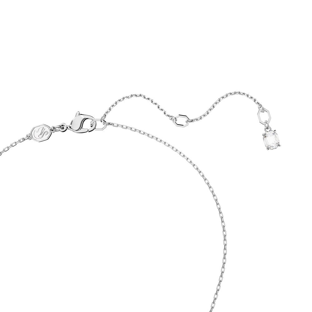 Swarovski Dextera Interlocked Loop Necklace - White, Rhodium Plated ...