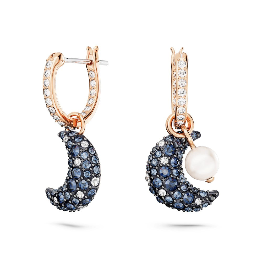 Swarovski Luna Drop Earrings - Multicolor, Rose Gold-Tone Plated