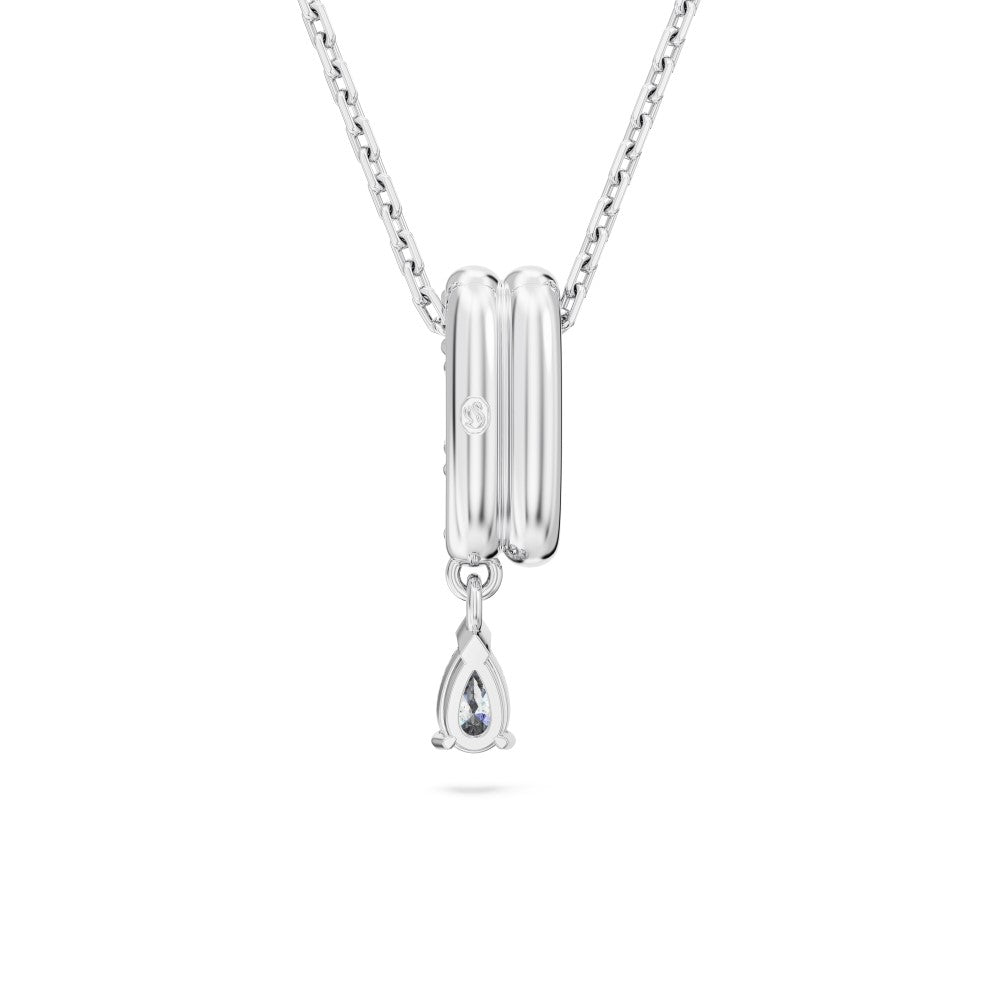 Swarovski Dextera Necklace - White, Rhodium Plated